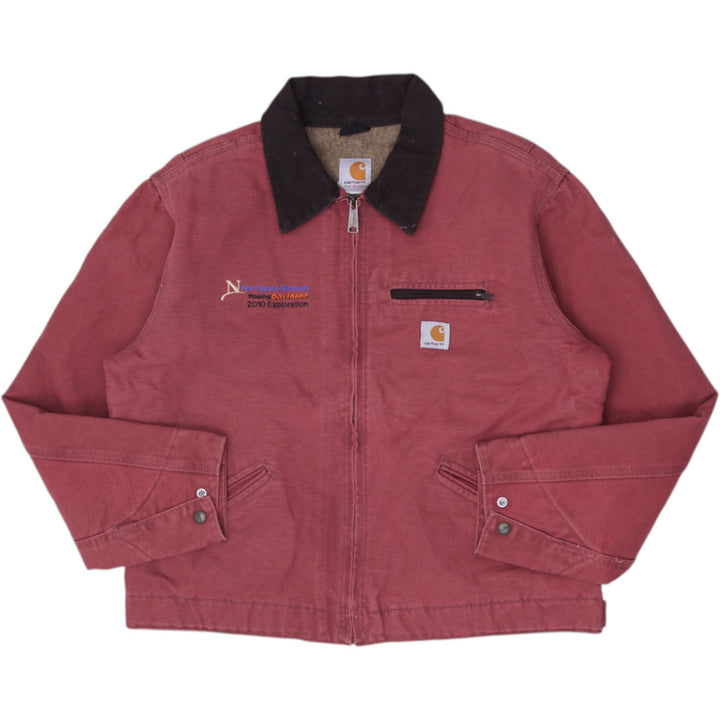 Vintage Carhartt WJ097 VRS Detroit Jacket Ladies Large Rose Salmon
