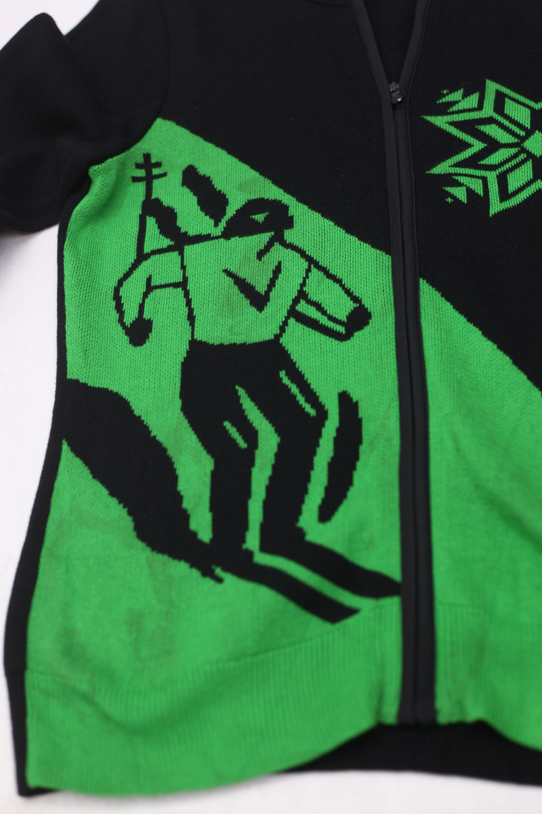 Ladies Lauren Ralph Lauren Cotton Mock Neck Full Zip Jacket Black Green