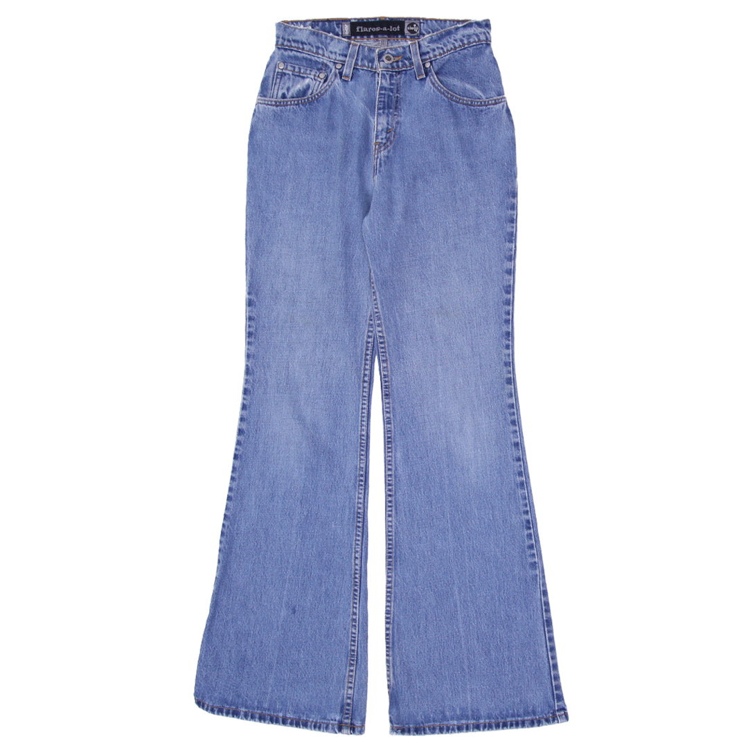 Vintage Ladies Levis Flares A Lot Silver Tab Flared Jeans featuring wide-leg design