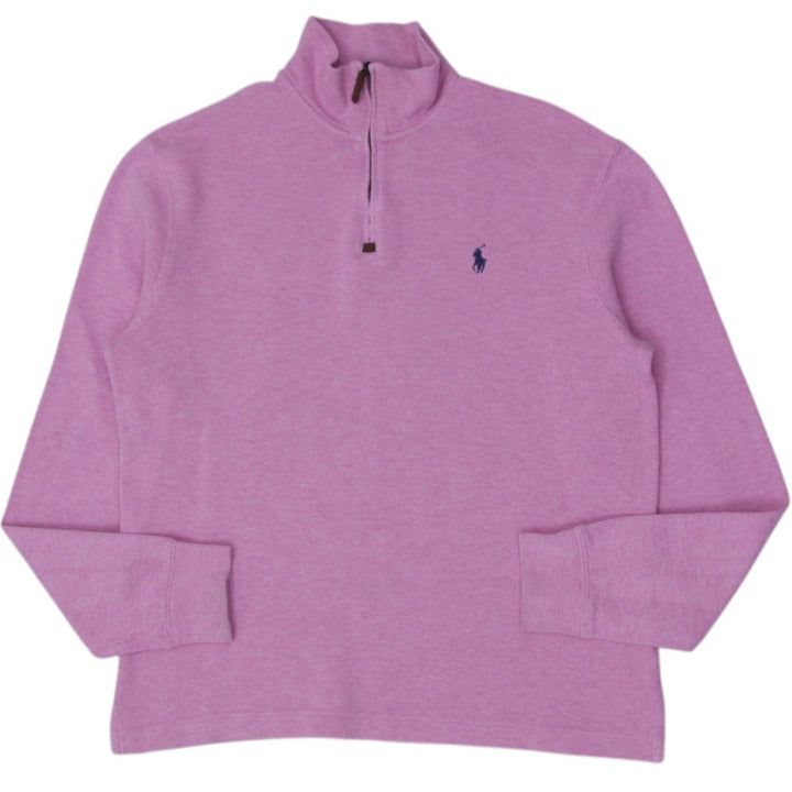 Mens Polo Ralph Lauren Quarter Zip Pink Sweater S | Migration_Jumper & Knitwear RL Collection | Fashion Rerun