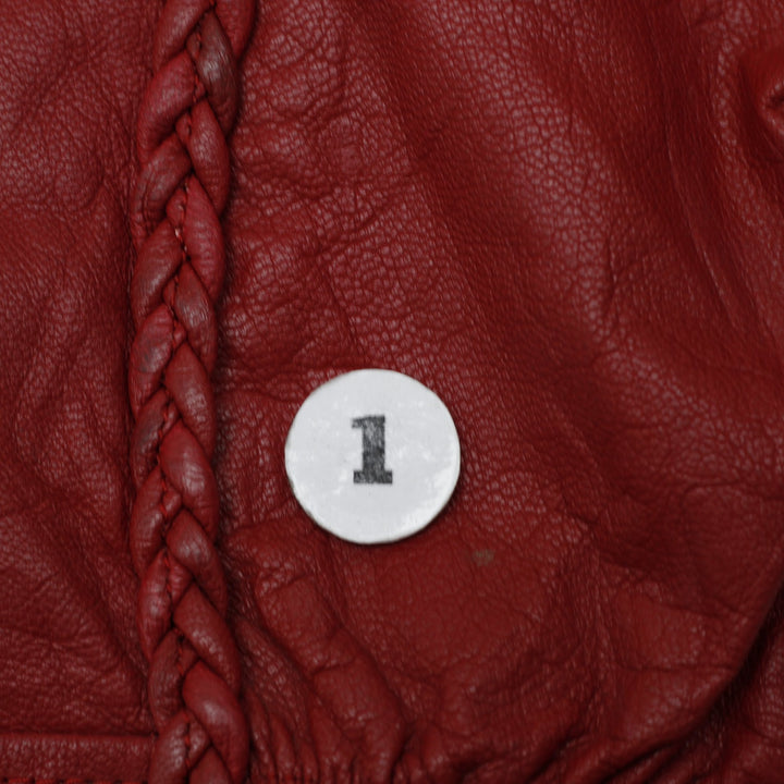 Vintage UNIK Red Leather Biker Jacket Size L | Migration_Jackets MJ DROP - View 11 | Fashion Rerun