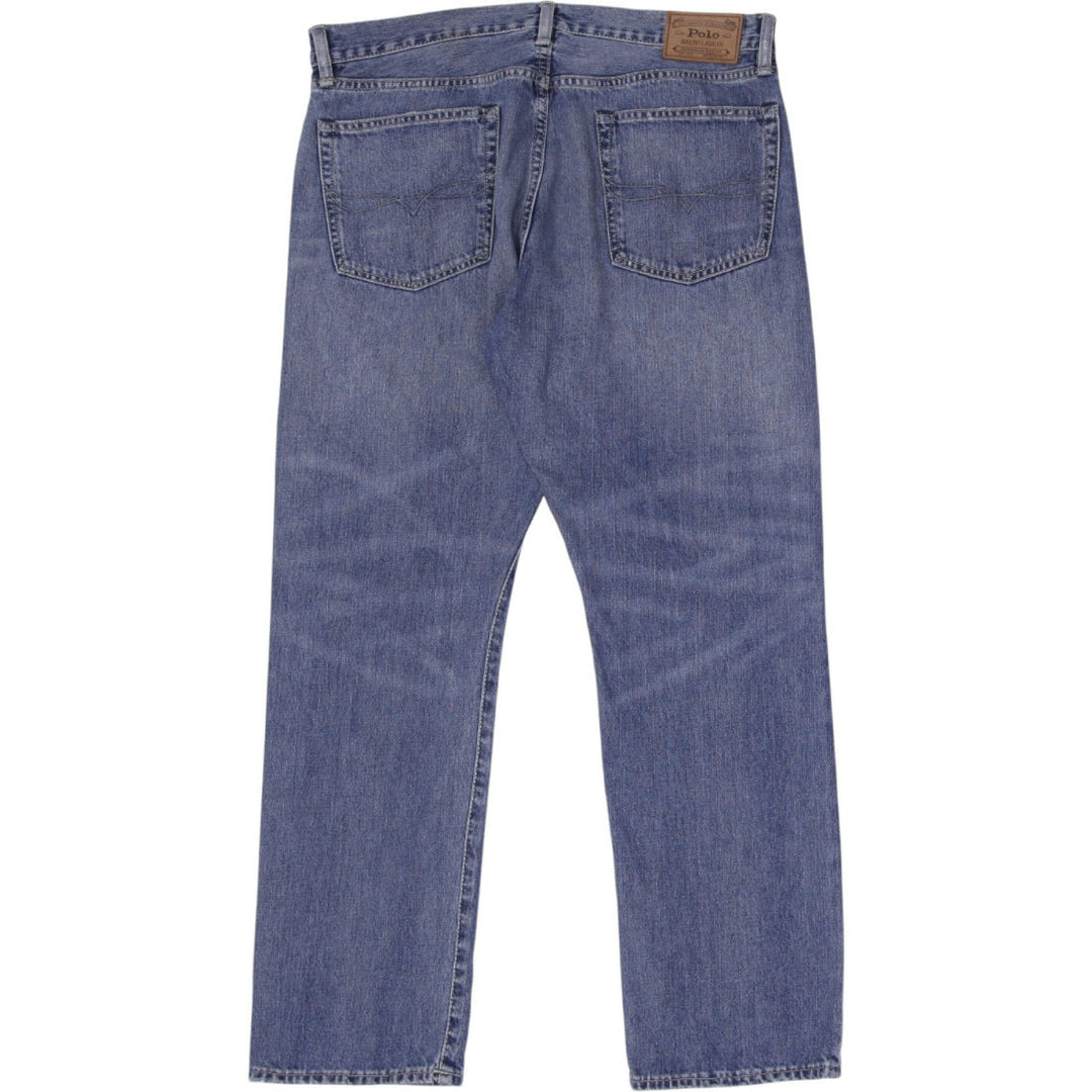 Mens Ralph Lauren Jeans Washed Blue Straight Fit Denim