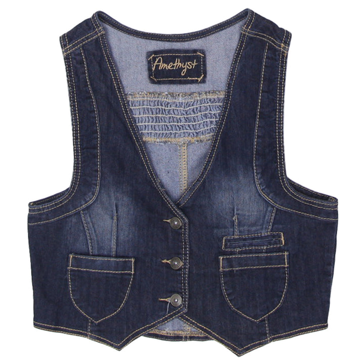 Y2K Ladies Amethyst Denim Vest