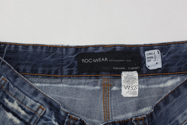 Y2K Mens Rocawear Original Fit Washed Jeans