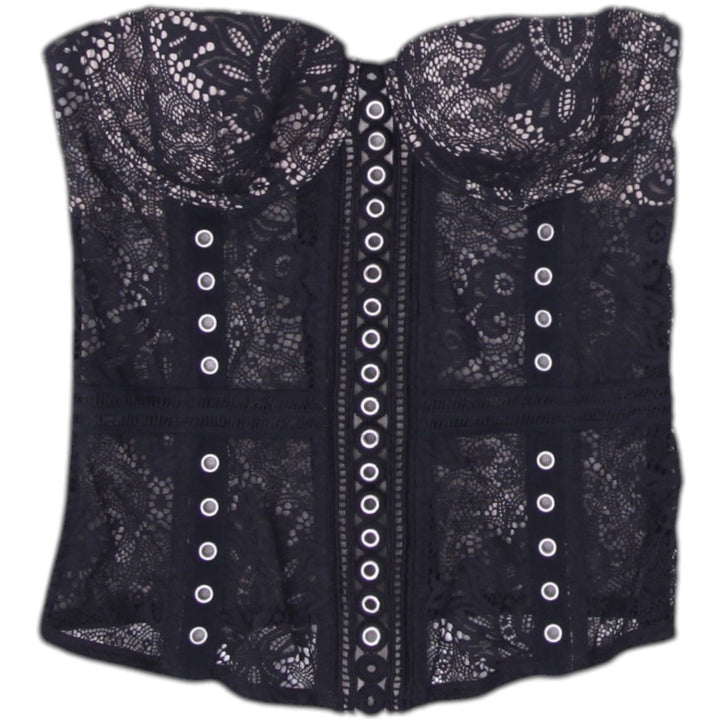 Y2K Ladies Victoria's Secret Black Lace Bustier Elegant Corset Size 34B | Migration_Tops | Fashion Rerun