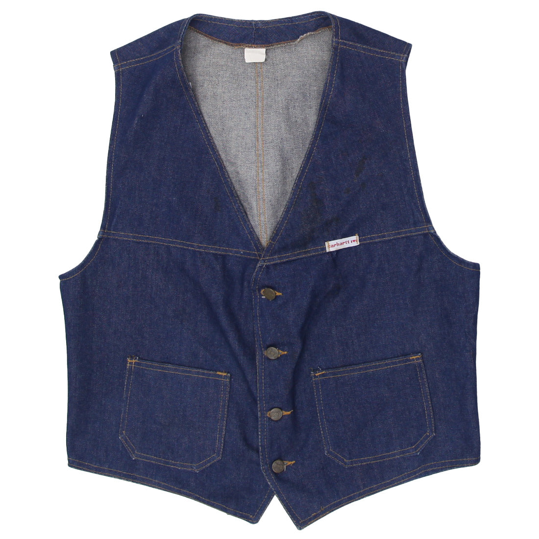 Shop Vintage Carhartt Made In Canada 100% Cotton Denim Vest