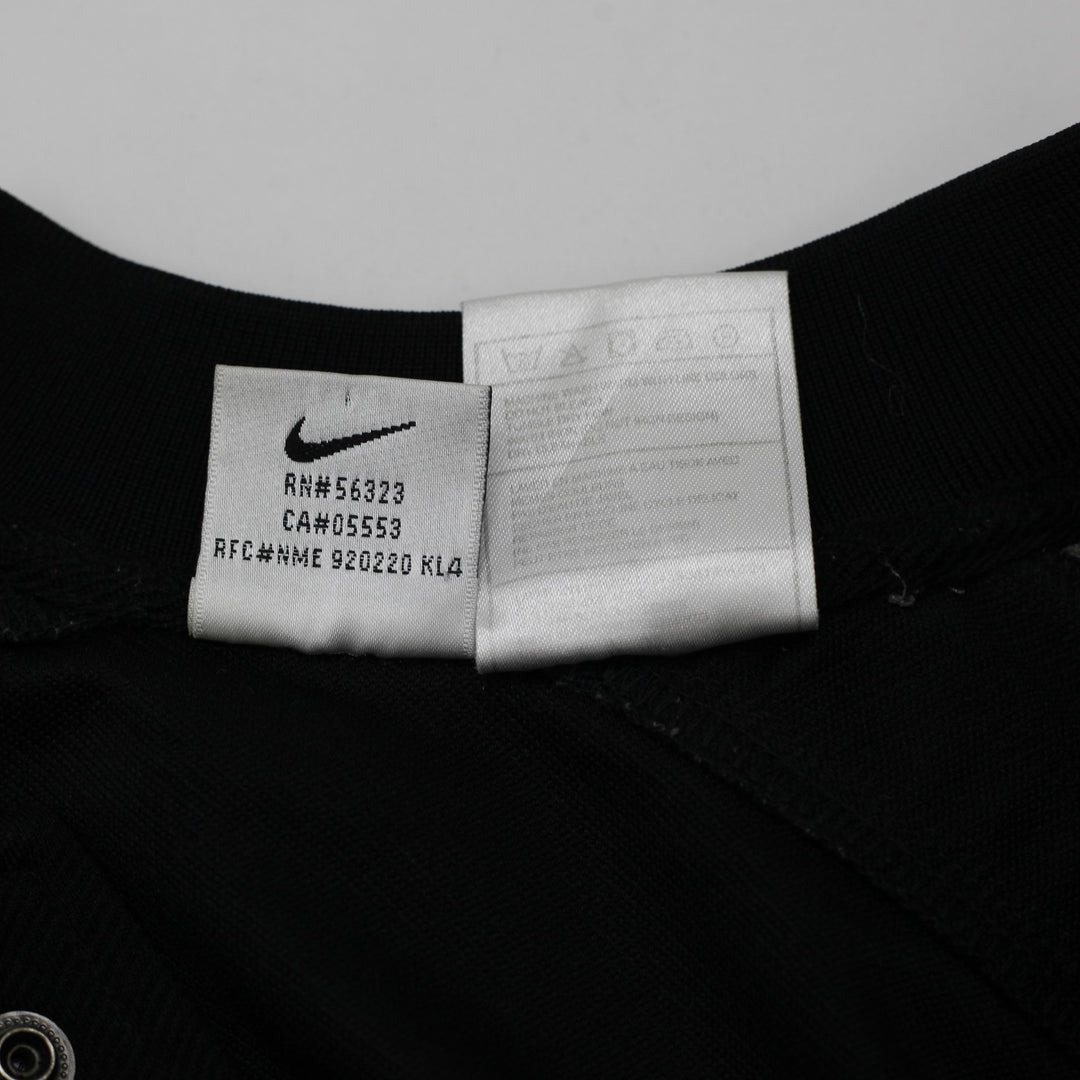 Vintage Mens Nike Full Button Warm Up Baseball Jersey Black Grey Size S