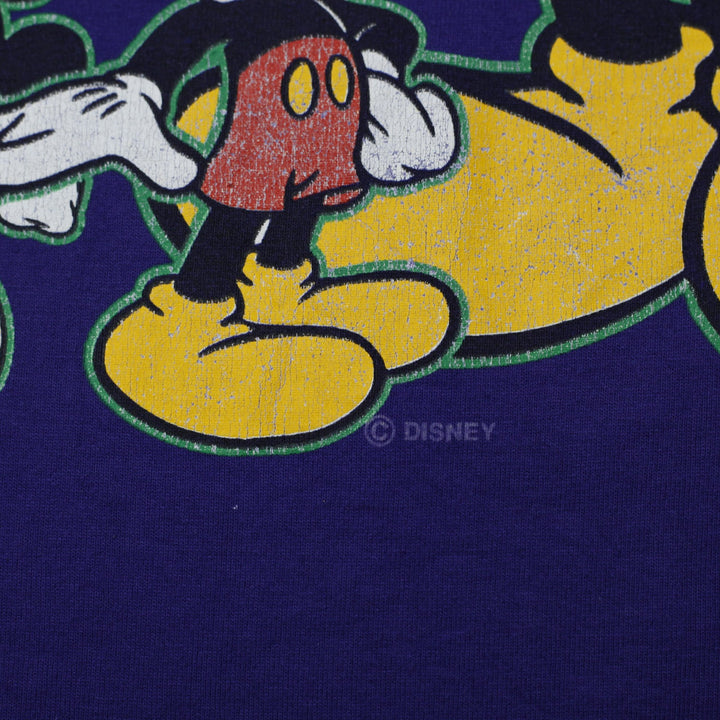Vintage 90s Mickey Unlimited All Over Print Graphic T-Shirt Purple Size L