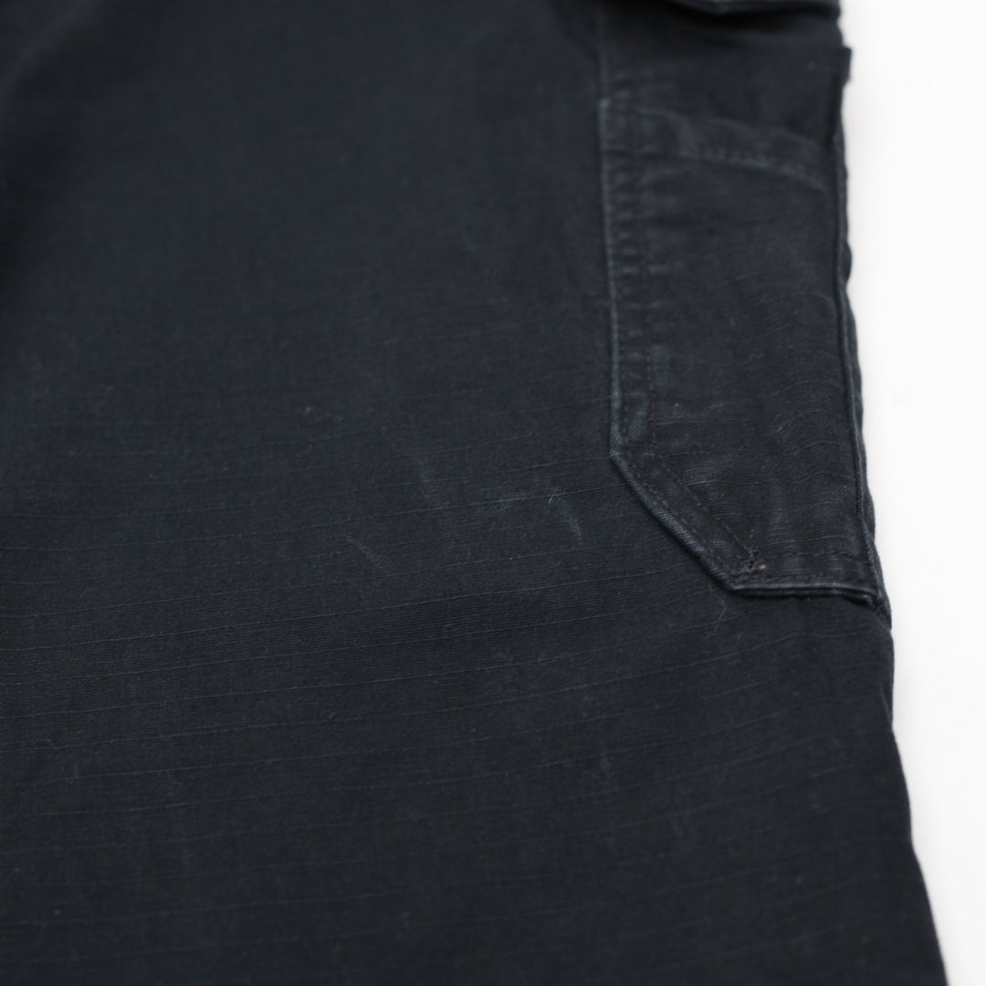 Mens Carhartt Black Canvas Loose Fit Utility Cargo Workwear Pants Size 36x32