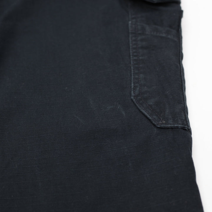 Mens Carhartt Black Canvas Loose Fit Utility Cargo Workwear Pants Size 36x32