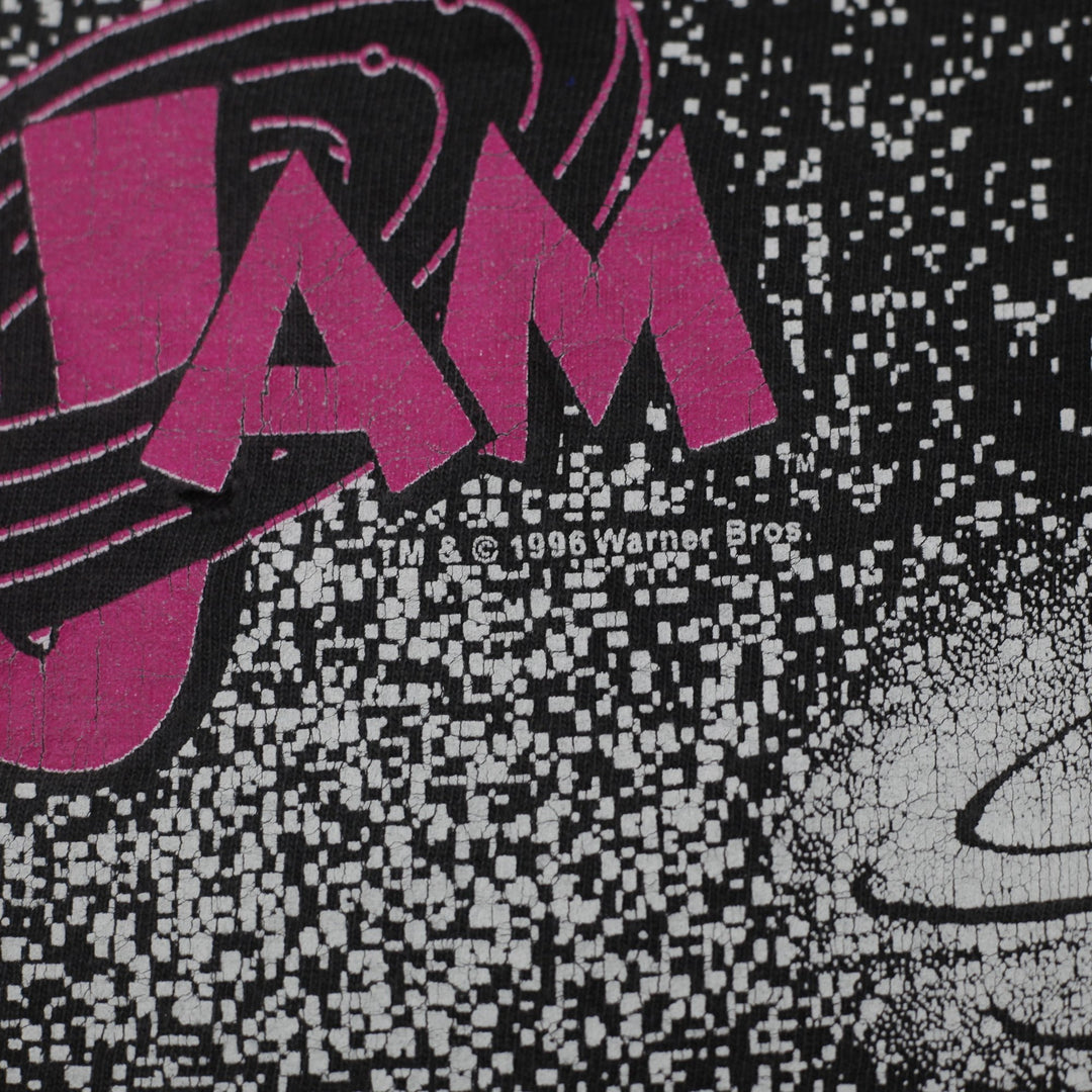 Vintage 90s Space Jam Taz Basketball All-Over Print T-Shirt XL Hanes Heavyweight