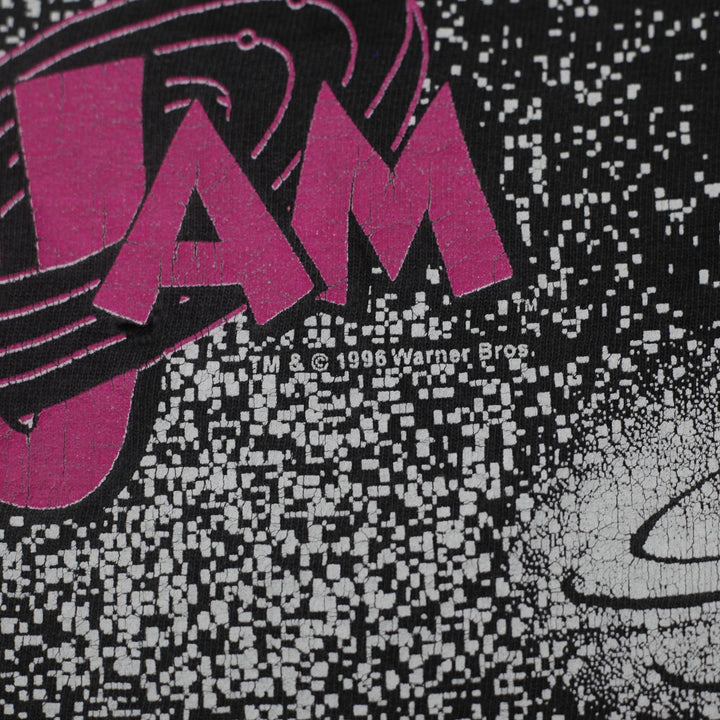 Vintage 90s Space Jam Taz Basketball All-Over Print T-Shirt XL Hanes Heavyweight