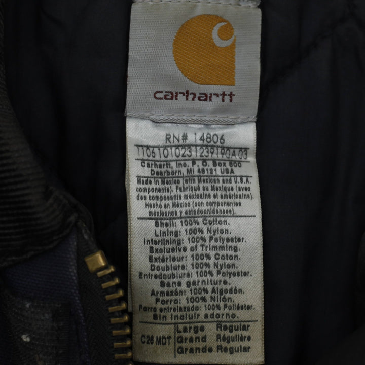 Mens C28 MDT Carhartt Workwear Distressed Full Zip Jacket