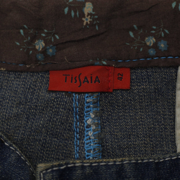 Y2K Ladies Tissaia Paneled Flare Denim Skirt Size 42