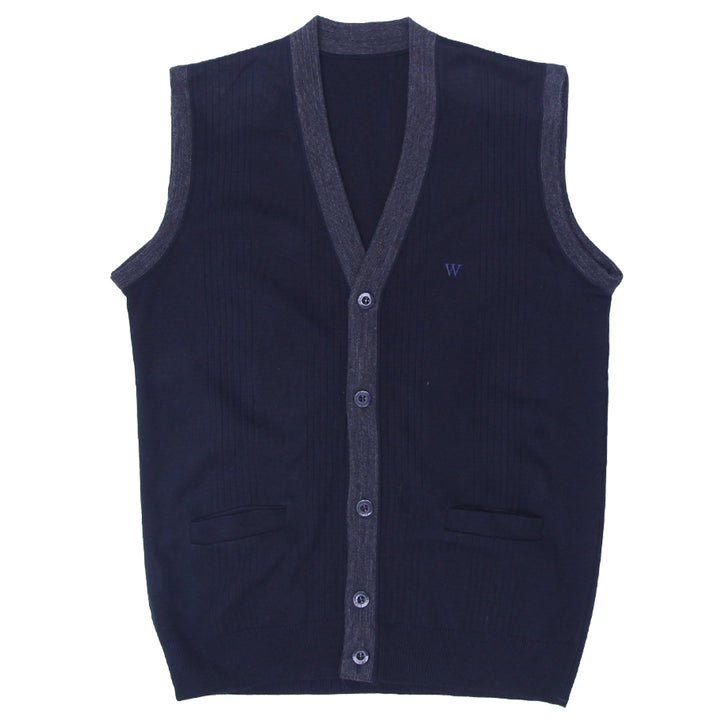 Mens Triko Sleeveless Cardigan Sweater Vest - Fashion Rerun Vintage Migration_Sweaters