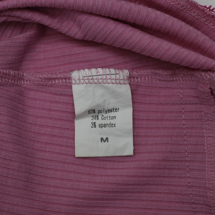 Y2K Ladies Lace Trim Ribbed Sleeveless Crop Top Size M | Migration_Y2K Tops - Back View | Fashion Rerun