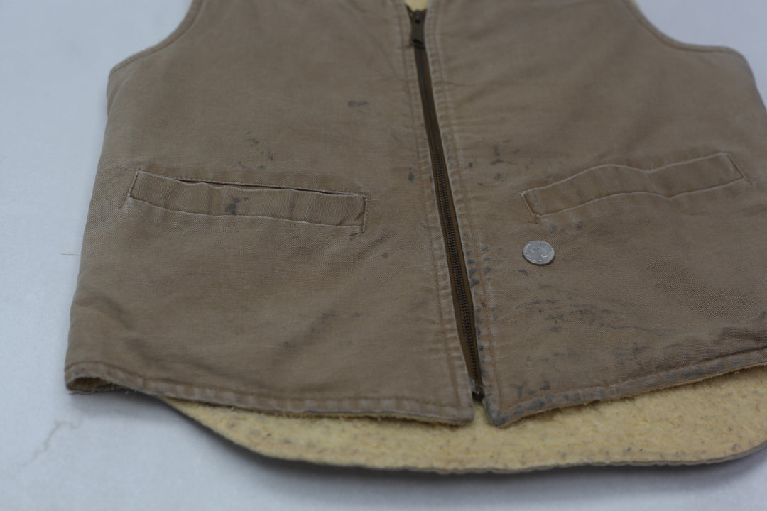 Vintage Carhartt Sherpa Fleece Lined Workwear Vest - Fashion Rerun Vintage Migration_Jacket