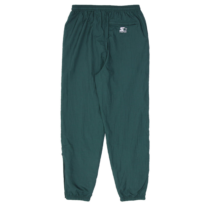 Mens Starter Green Nylon Track Pants
