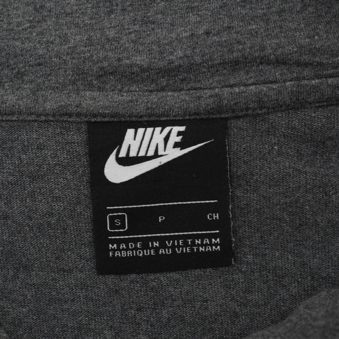 Mens Embroidered Nike Logo Gray Pullover Hoodie Size S