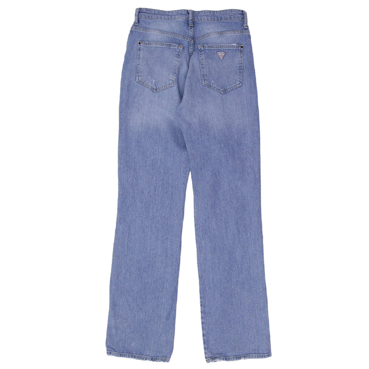 Ladies Guess High Waist Button Fly Ripped Jeans