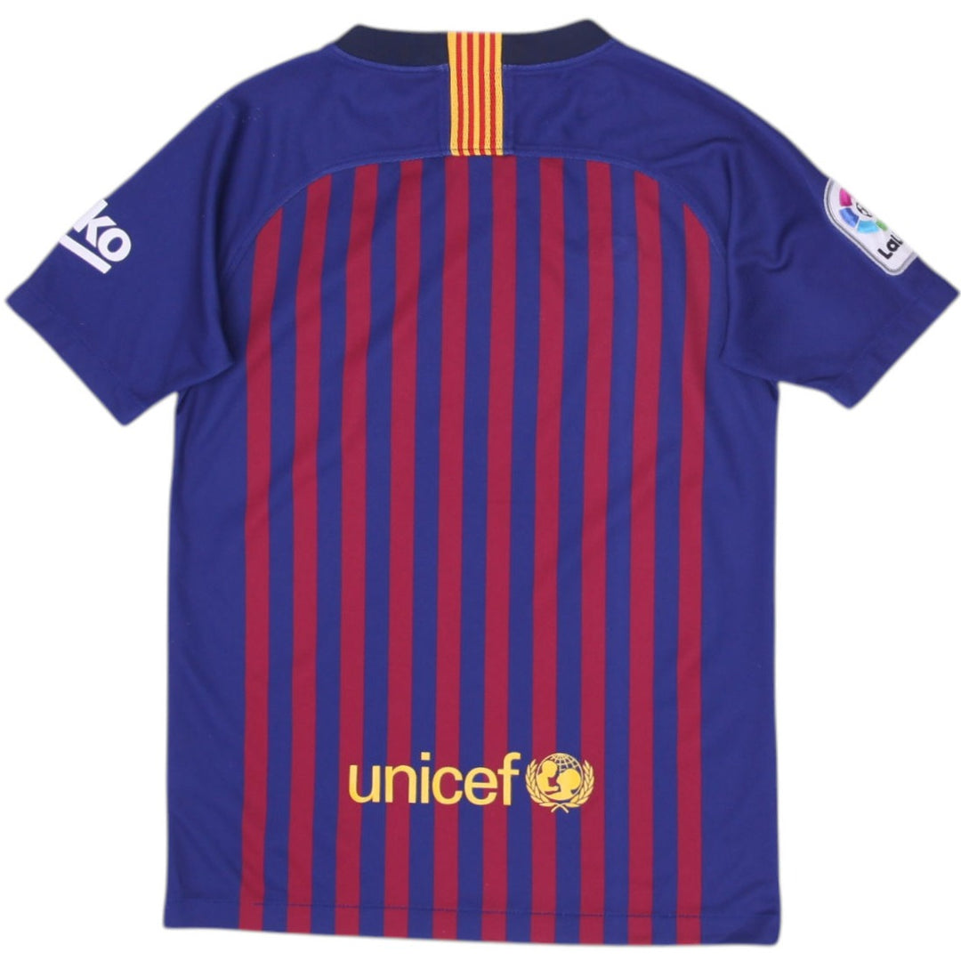 2018 - 2019 Barcelona Home Soccer Jersey Size M | Migration_Jerseys - Side View | Fashion Rerun