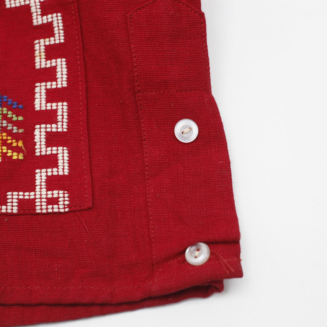 Vintage 80s Panajachel Quetzal Huipil Shirt