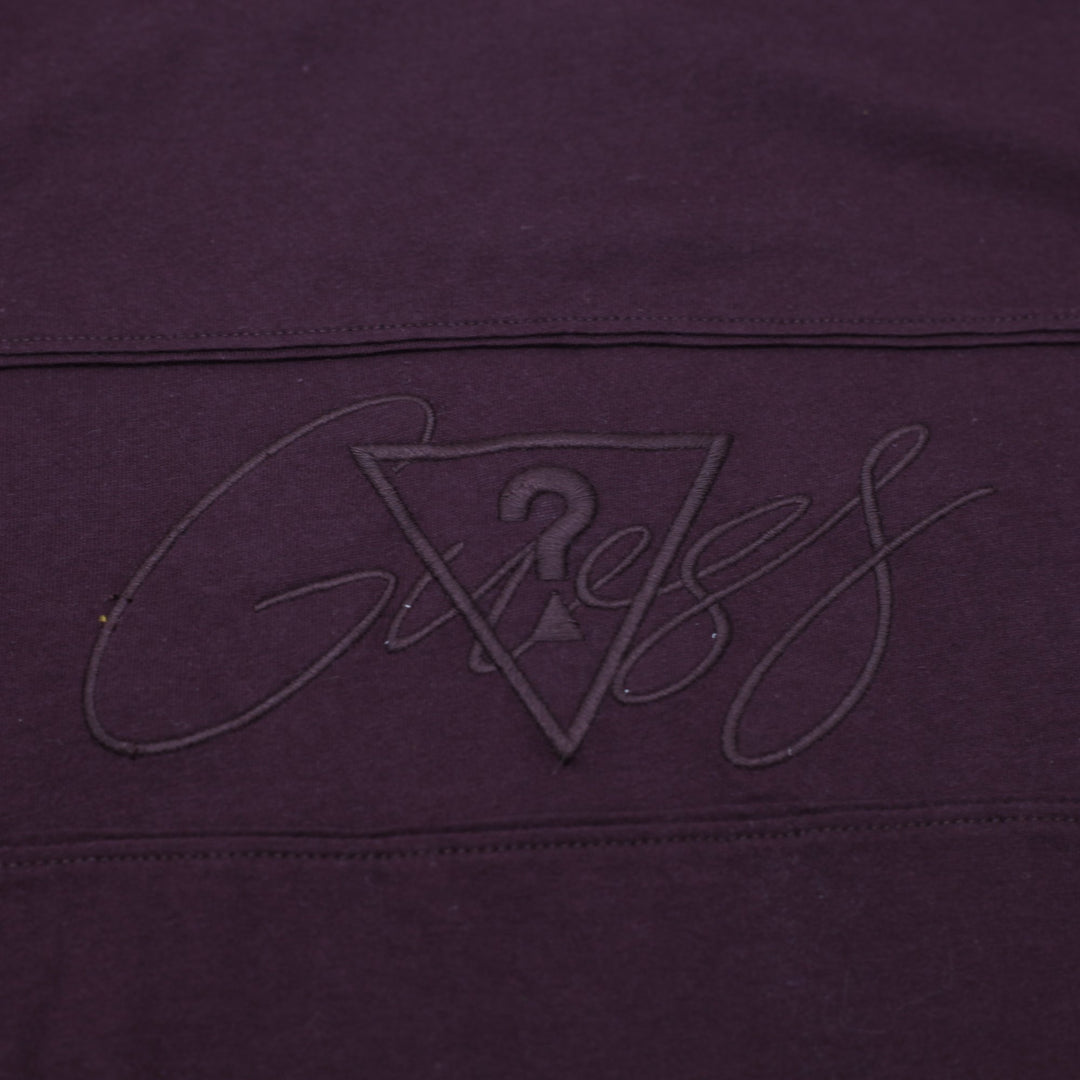 Mens Guess Los Angeles Men's Tonal Logo T-Shirt Burgundy Maroon