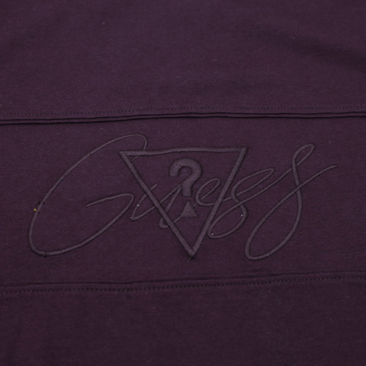 Mens Guess Los Angeles Men's Tonal Logo T-Shirt Burgundy Maroon