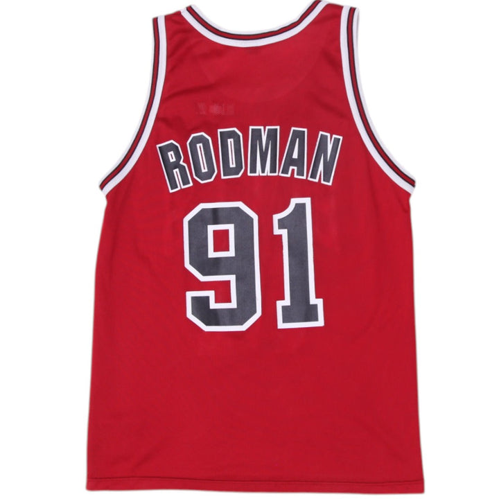 Vintage Champion Dennis Rodman # 91 Chicago Bulls NBA Jersey 48 | Migration_Jerseys - Side View | Fashion Rerun