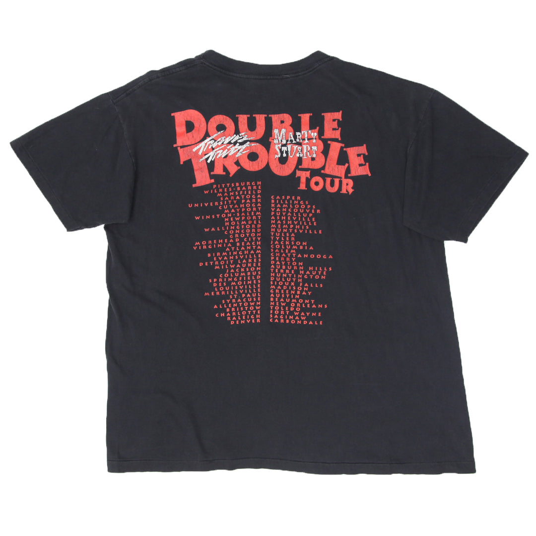 Vintage Double Trouble Tour T-Shirt S.Stitch Made In USA Black Winterland XL