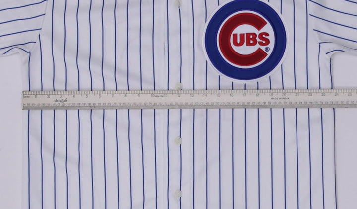Vintage Majestic White Pinstripe Majestic Chicago Cubs MLB Baseball Jersey L | Migration_Jerseys - View 6 | Fashion Rerun