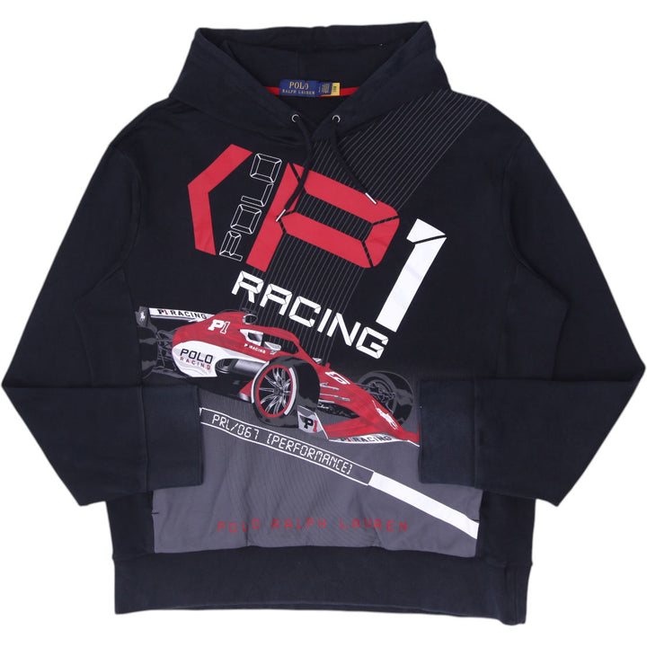 Mens Polo Ralph Lauren Formula 1 Racing Car Graphic Pullover Hoodie Size L