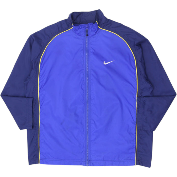Vintage Youth Boys Nike Windbreaker Jacket Blue Yellow Piping Sportswear L | Migration_Jackets | Fashion Rerun