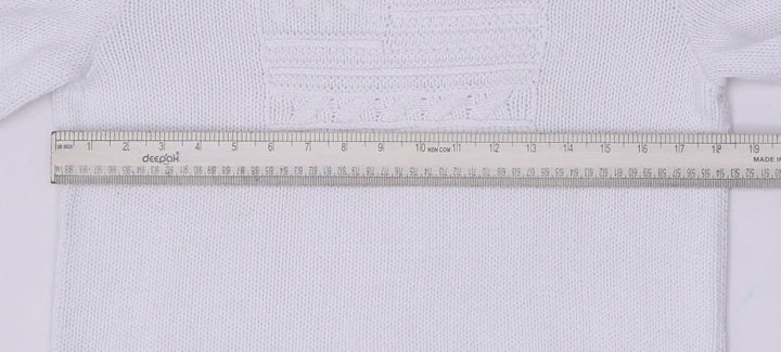 Vintage Ladies White Polo Ralph Lauren American Flag Embroidered Crewneck Sweate