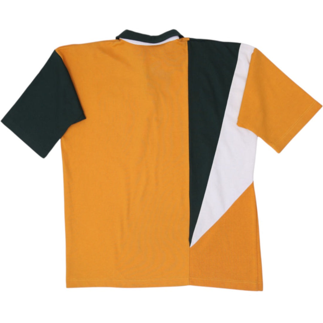 Vintage Australia Wallabies Rugby Polo T-Shirt Gold & Green