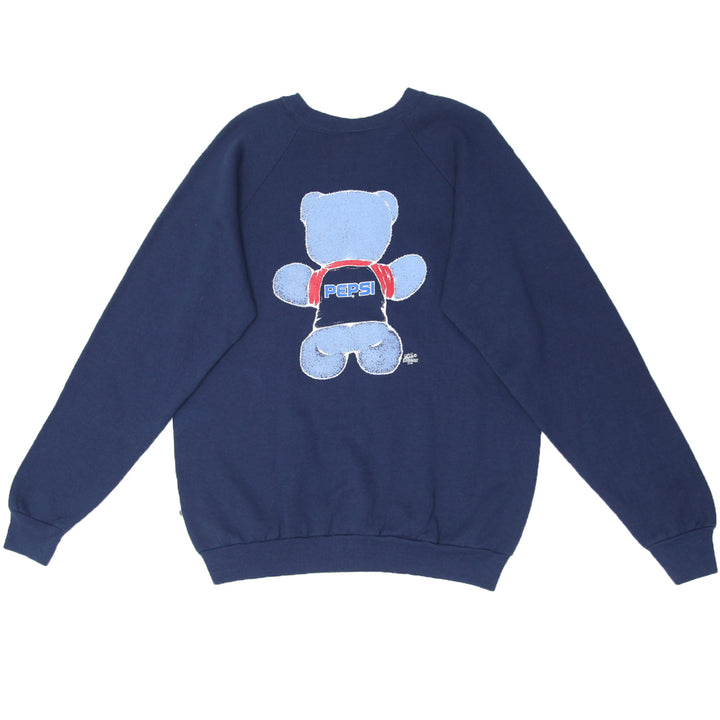 Vintage Pepsi Bear Mirror Print Crewneck Sweatshirt Made in USA | Migration_Sweaters UAENAT40 - Side View | Fashion Rerun