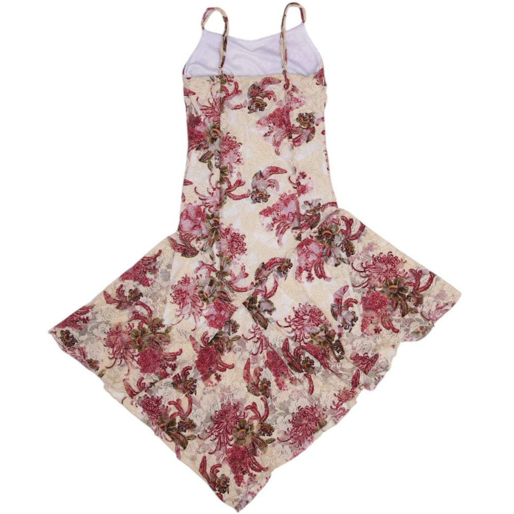 Y2K Ladies Floral Sequin Slip Mini Dress Size S | Migration_Dresses - Side View | Fashion Rerun