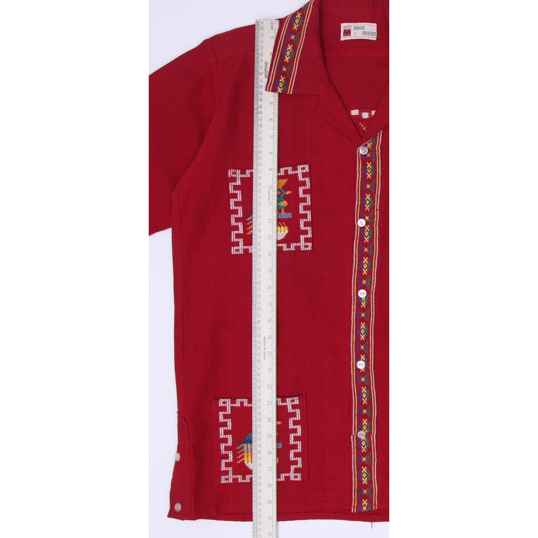 Vintage 80s Panajachel Quetzal Huipil Shirt
