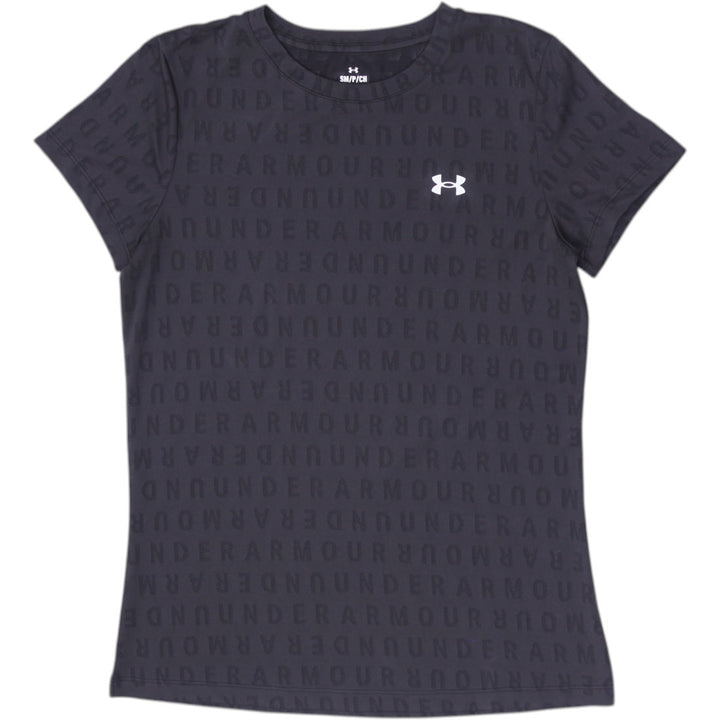 Mens Under Armour T-Shirt Black Logo Graphic Short Sleeve Sportswear Size S
