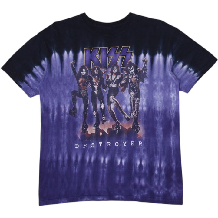 Vintage Liquid Blue KISS Destroyer 2005 Tie-Dye T-Shirt Size L | Migration_T-Shirts | Fashion Rerun