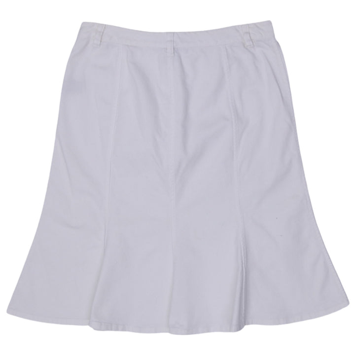 Ladies Ralph Lauren Petite White Denim Skirt