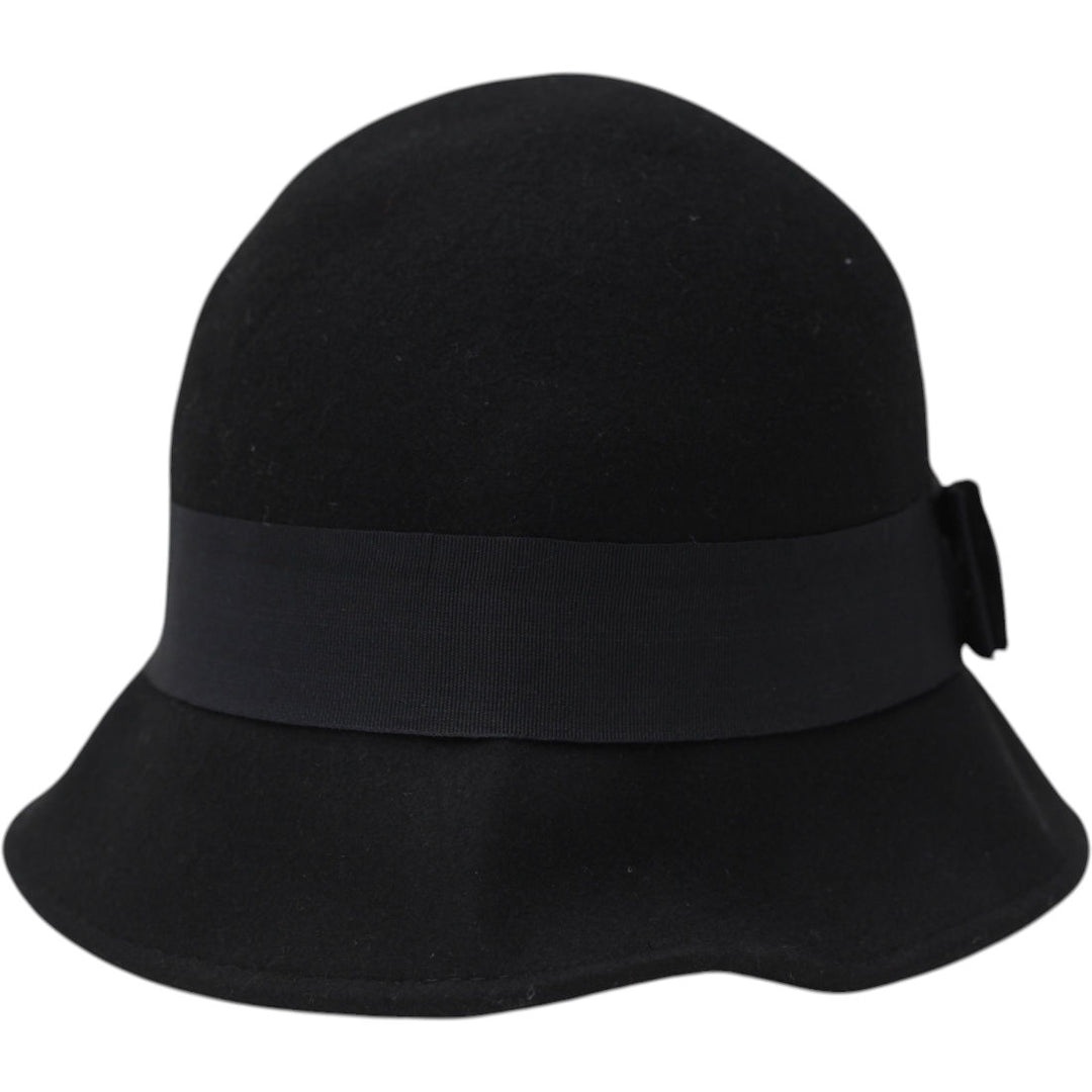 August Velvet Bow Cloche Hat