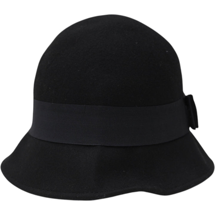 August Velvet Bow Cloche Hat