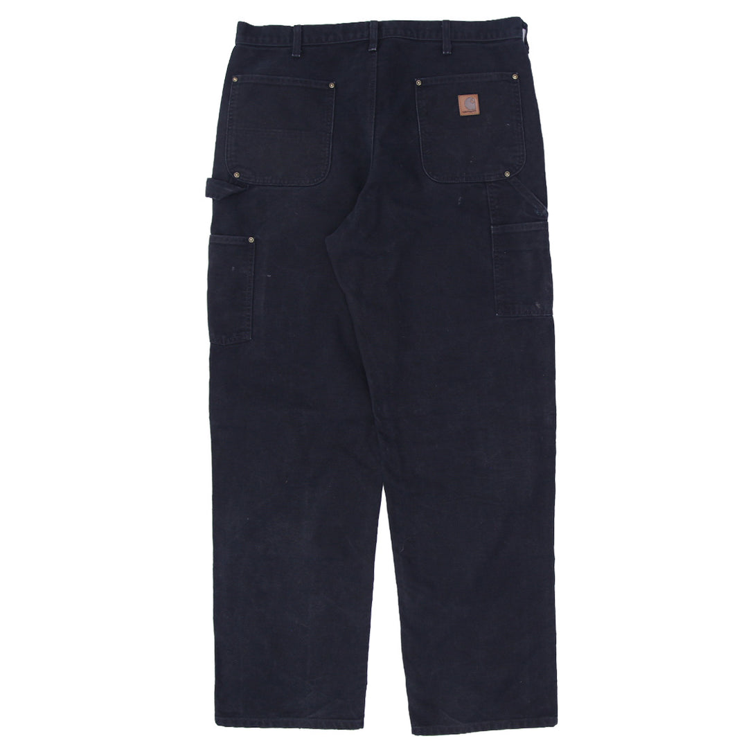 Mens Carhartt B136 BLK Original Dungaree Fit Double Knee Carpenter Pants - Fashion Rerun Vintage Migration_Pants