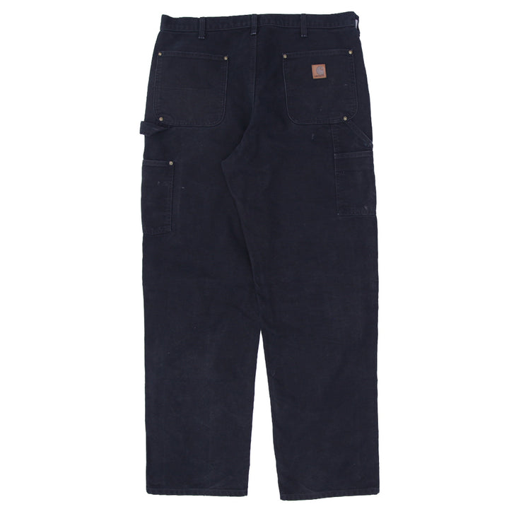 Mens Carhartt B136 BLK Original Dungaree Fit Double Knee Carpenter Pants - Fashion Rerun Vintage Migration_Pants