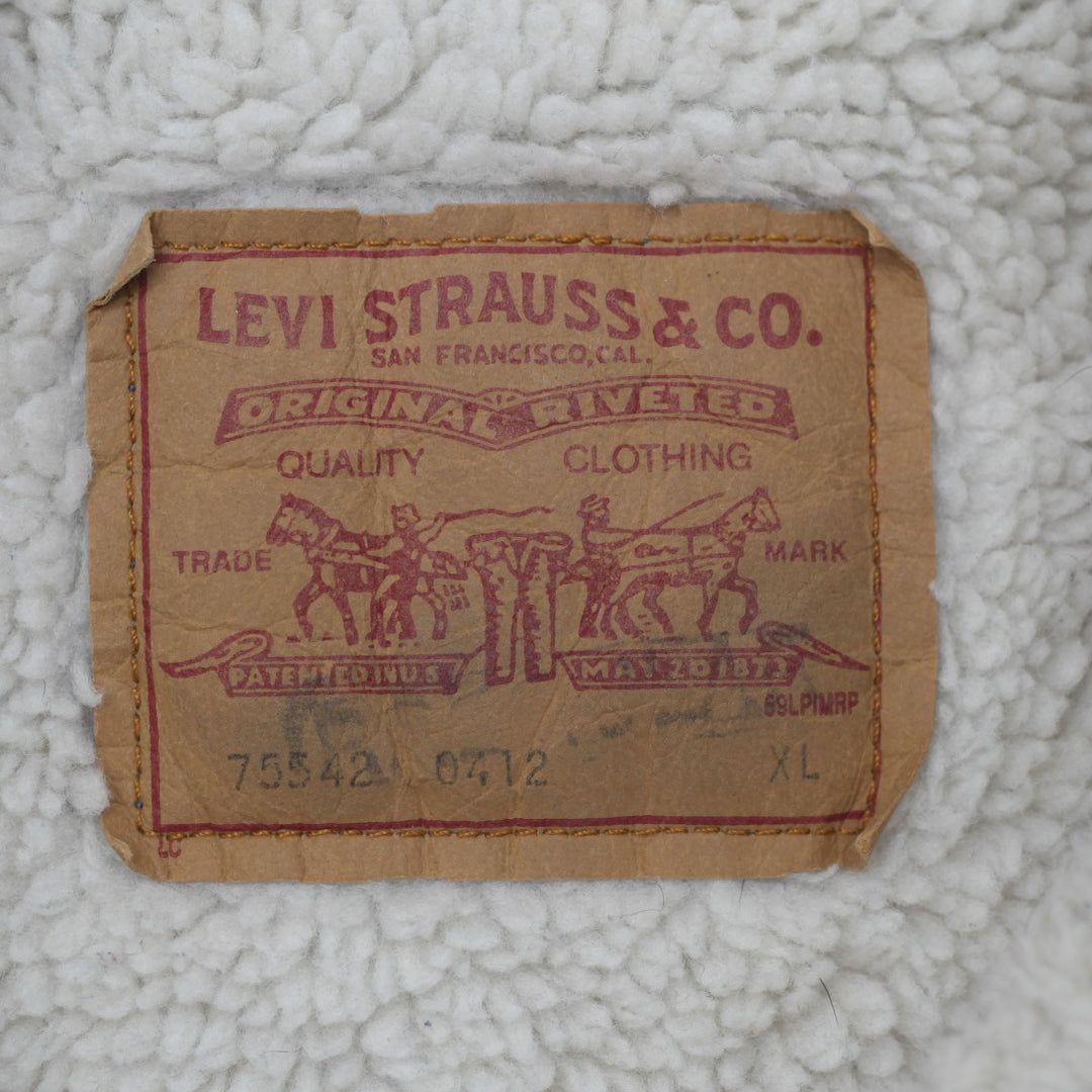 Vintage Levi's #75542-0412 Sherpa-Lined Denim Trucker Jacket XL - Fashion Rerun Vintage Migration_Jacket