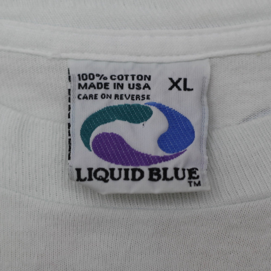 Vintage 90 Grateful Dead Scarlet Fire Tie-Dye Long Sleeve T-Shirt XL Liquid Blue Made In USA