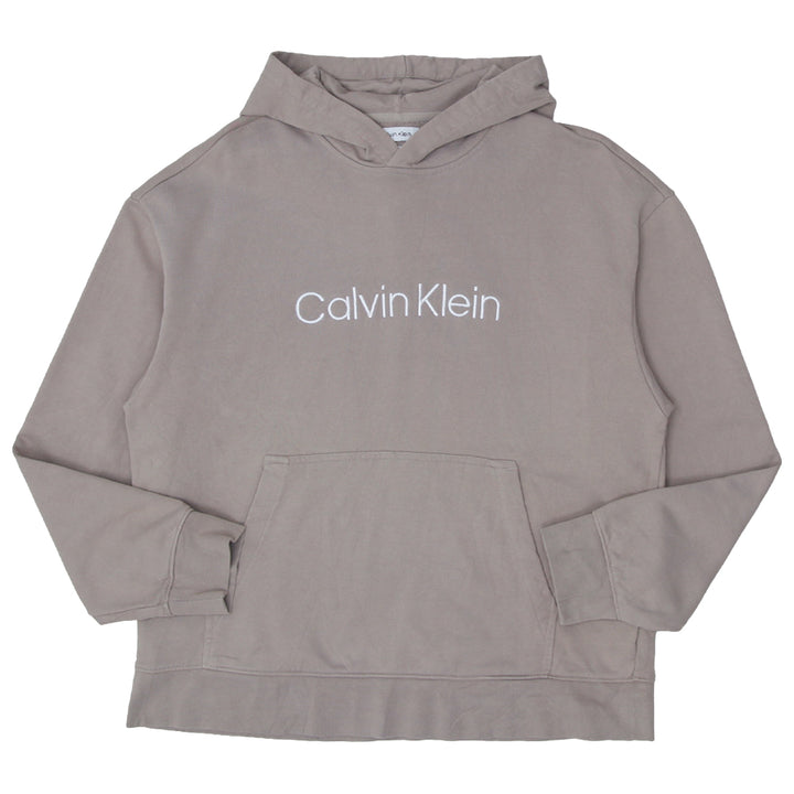 Mens Calvin Klein Relaxed Fit Logo Embroidered Pullover Hoodie - Fashion Rerun Vintage Migration_Sweaters