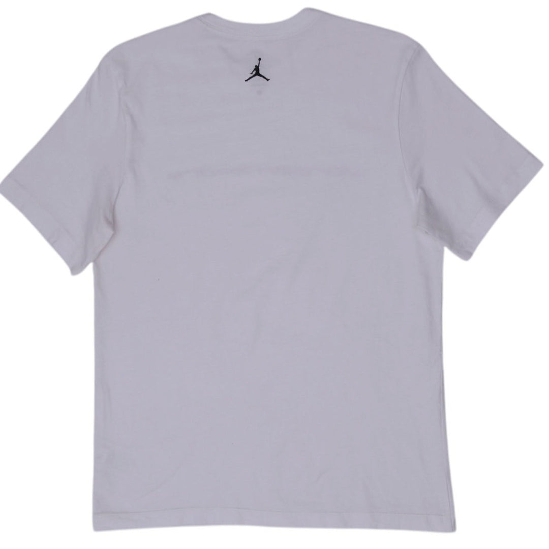 Mens Nike Jordan Sport Dri-FIT T-Shirt White Black Cyber Minimalist Tee Size M