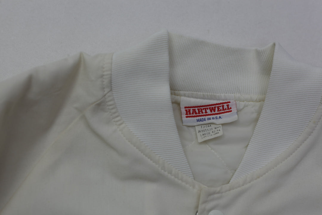 Vintage Hartwell Made In USA Cubs Sox Patch Button Jacket | Migration_Jacket - Back View | Fashion Rerun